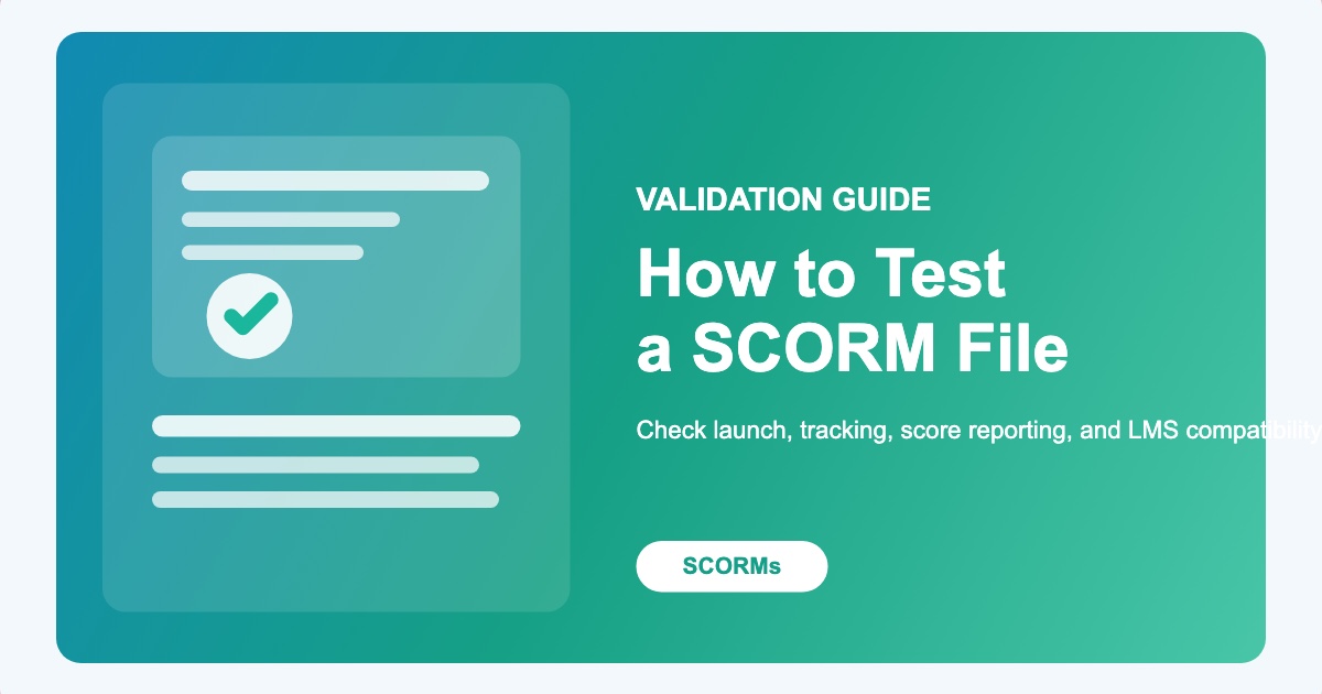 Scorm File Download How to Test a SCORM File | SCORMs